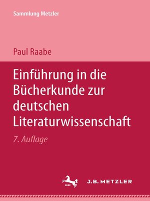 cover image of Einführung in die Bücherkunde zur Deutschen Literaturwissenschaft